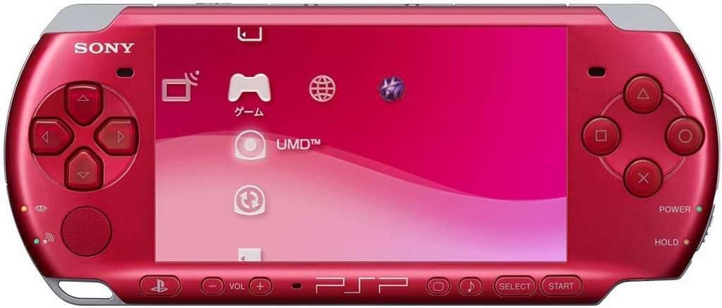 Sony PlayStation Portable (PSP) 3000 Series Handheld Gaming Console System - Red (Renewed) - Image 1