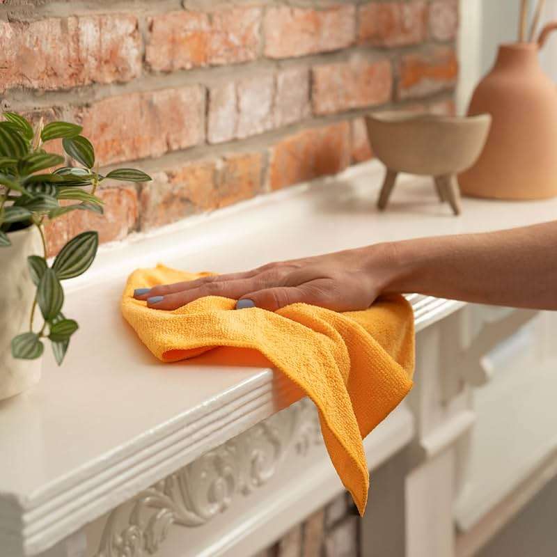 S&T INC. 50 Pack Microfiber Cleaning Cloth, Bulk Towels for Home, Reusable Microfiber Towels for Cars, Cleaning Rags, Assorted, 11.5 Inches x 11.5 Inches, 50 Count - Image 2