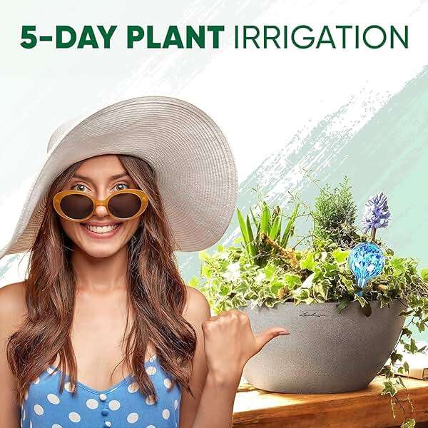 Plant Watering Globes Set of 6 - Small Glass Self Watering Bulbs Up to 5 Days of Irrigation - for Indoor & Outdoor Plants - Multicolor, Automatic, Glass Watering Bulbs for Daily Use, Watering Devices - Image 6