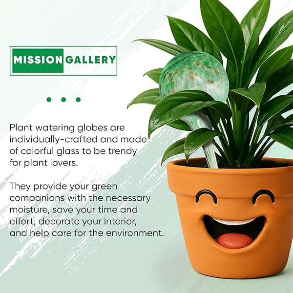 Plant Watering Globes Set of 6 - Small Glass Self Watering Bulbs Up to 5 Days of Irrigation - for Indoor & Outdoor Plants - Multicolor, Automatic, Glass Watering Bulbs for Daily Use, Watering Devices - Image 9