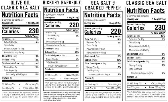 Boulder Canyon Kettle Style Potato Chips Variety Pack, 24 Count, Assorted 1.5oz. Bags, Olive Oil Classic Sea salt, Hickory BBQ, Sea Salt & Cracked Pepper, Classic Sea salt - Image 2