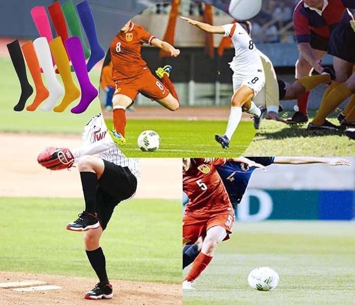 Fitliva Knee High Long Sports Socks Unisex Multicolor 3/6/12 Pairs - Image 2