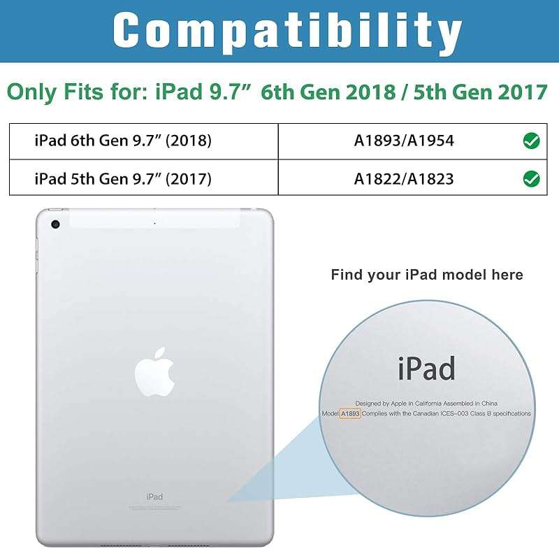 ProCase Smart Case for iPad 9.7 Inch iPad 6th/5th Generation 2018 2017(Model: A1893 A1954 A1822 A1823), Ultra Slim Lightweight Stand Cover with Translucent Frosted Back -Navy - Image 2