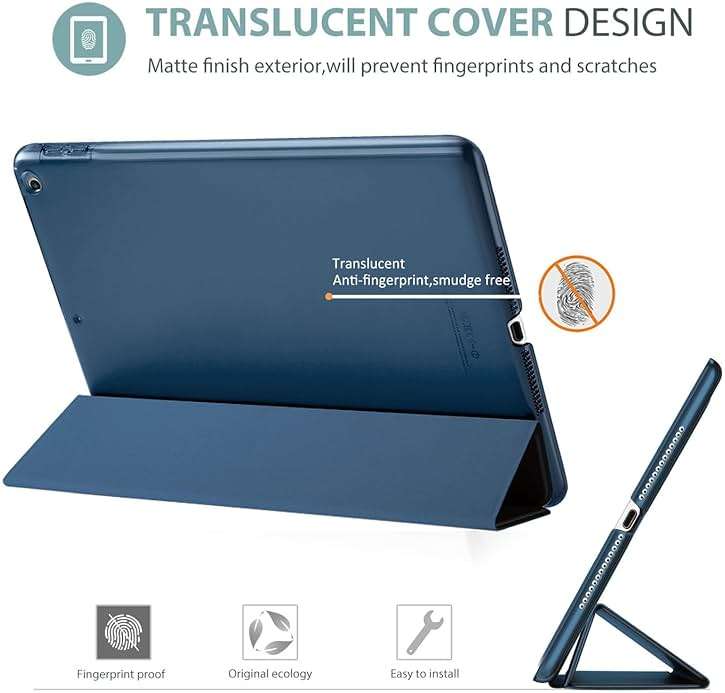 ProCase Smart Case for iPad 9.7 Inch iPad 6th/5th Generation 2018 2017(Model: A1893 A1954 A1822 A1823), Ultra Slim Lightweight Stand Cover with Translucent Frosted Back -Navy - Image 4