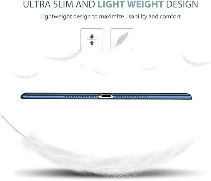 ProCase Smart Case for iPad 9.7 Inch iPad 6th/5th Generation 2018 2017(Model: A1893 A1954 A1822 A1823), Ultra Slim Lightweight Stand Cover with Translucent Frosted Back -Navy - Image 5