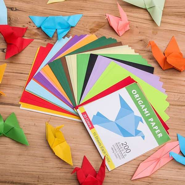 Origami Paper Double Sided 200 Sheets with Assorted 20 Colors, 6 Inch Square Colored Origami Sheets Easy to Fold for Beginner,School,Fun DIY Arts,Parent-Child Interaction & Crafts Handmade Projects - Image 2