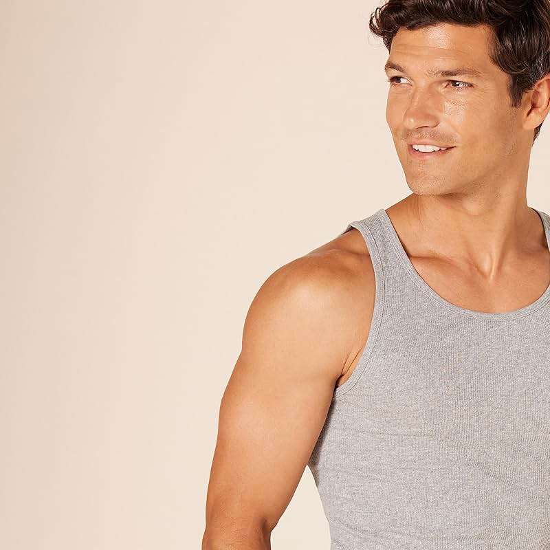 Amazon Essentials Men's Lightweight Breathable Cotton Slim Fit Tank Undershirts - Image 6