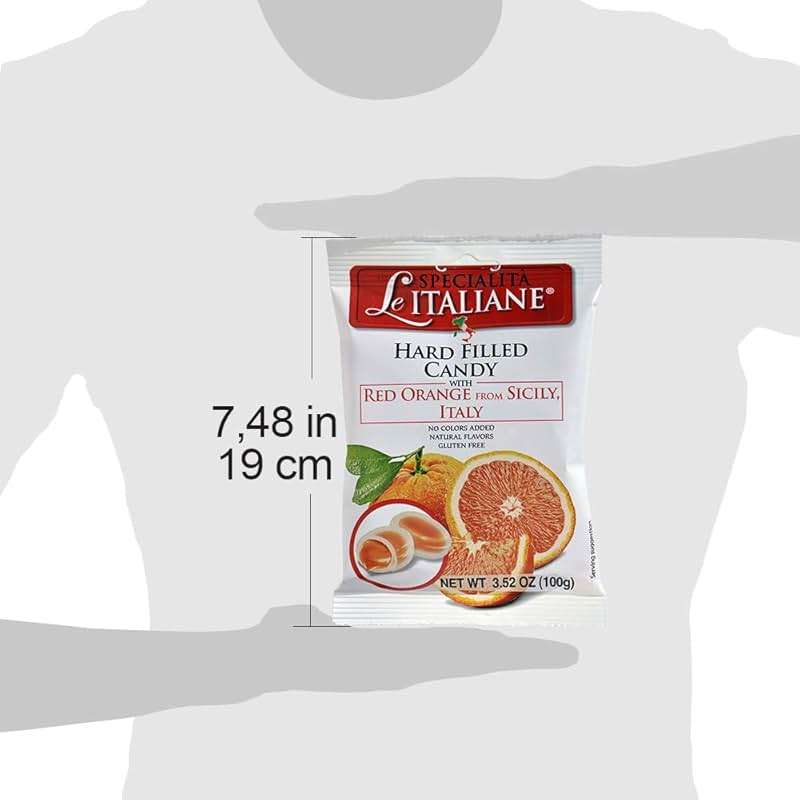 Serra Le Italiane, Italian Natural Hard Candy Filled With Red Orange From Sicily Italy, 3.5 Ounce - Image 3