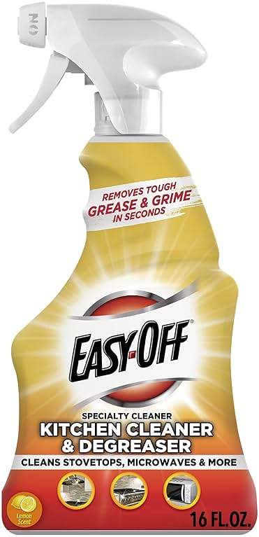 Easy Off Specialty Kitchen Degreaser Cleaner, Clear, Lemon, 16 Fl Oz - Image 1