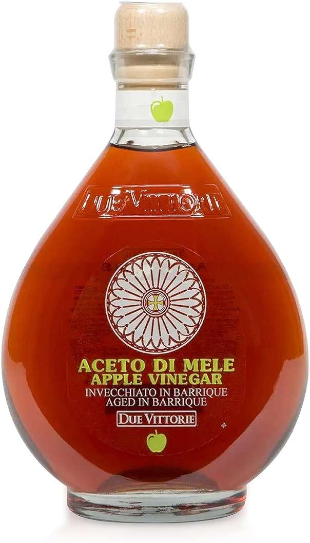 Due Vittorie Apple Vinegar - Easy to Drink Raw Apple Cider Vinegar Aged in Barrique Wine Barrels, Gourmet Vinegar for Cooking, Imported From Italy, All Natural - 16.9 fl oz / 500ml - Image 1
