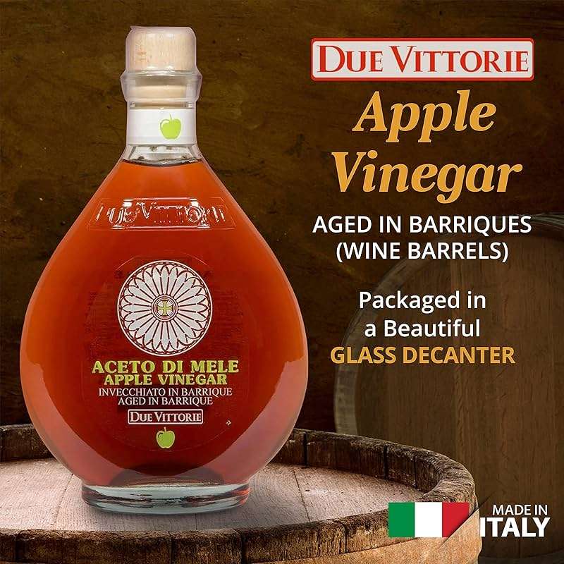 Due Vittorie Apple Vinegar - Easy to Drink Raw Apple Cider Vinegar Aged in Barrique Wine Barrels, Gourmet Vinegar for Cooking, Imported From Italy, All Natural - 16.9 fl oz / 500ml - Image 3