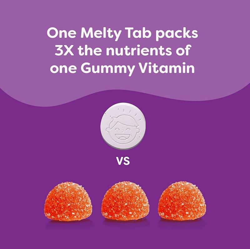 Renzo's Picky Eater Kids Multivitamin with Iron - Dissolvable Kids Vitamins with Iron, Zinc, Vitamin C, Vitamin D, E & K, Sugar-Free Melty Tabs, Cherry Flavor, 60-Count (1-2 Month Supply) - Image 5