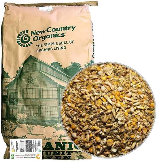 New Country Organics | Corn-Free Classic Layer Chicken Feed for Laying Hens | Corn-Free and Soy-Free | 17% Protein | Certified Organic and Non-GMO Chicken Food | 25lbs Bag - Image 1