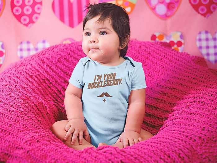 Pop Threads Im Your Huckleberry Western Quote Funny Vintage Infant Baby Boy Girl Bodysuit - Image 4