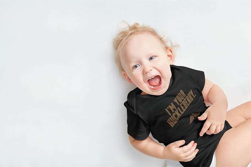 Pop Threads Im Your Huckleberry Western Quote Funny Vintage Infant Baby Boy Girl Bodysuit - Image 8