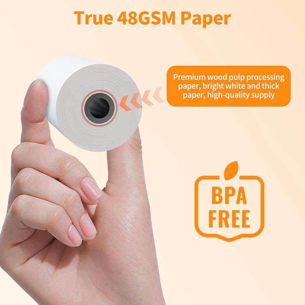PAPRMA 2 1/4'' x 50' Thermal Receipt Paper 50 Rolls, 2.25x50ft Receipt Roll Cash Register Paper - For Credit Card Machine POS Terminal Clover Mini Verifone - Image 4