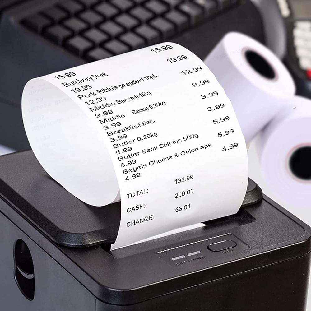 PAPRMA 2 1/4'' x 50' Thermal Receipt Paper 50 Rolls, 2.25x50ft Receipt Roll Cash Register Paper - For Credit Card Machine POS Terminal Clover Mini Verifone - Image 7