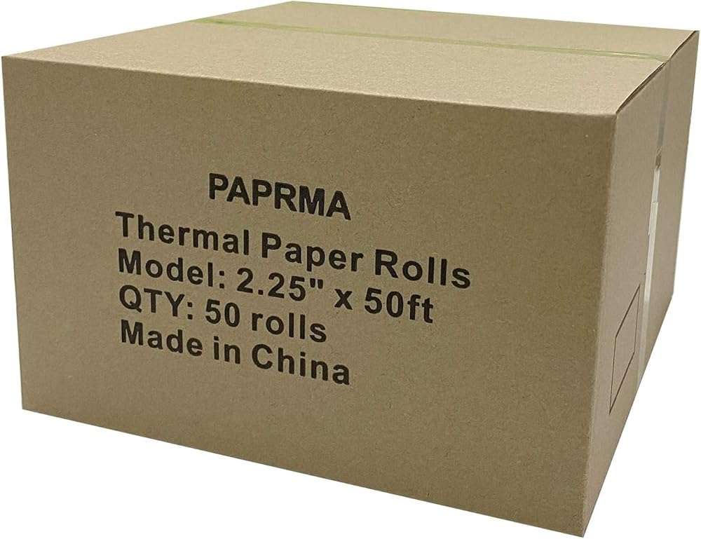PAPRMA 2 1/4'' x 50' Thermal Receipt Paper 50 Rolls, 2.25x50ft Receipt Roll Cash Register Paper - For Credit Card Machine POS Terminal Clover Mini Verifone - Image 8