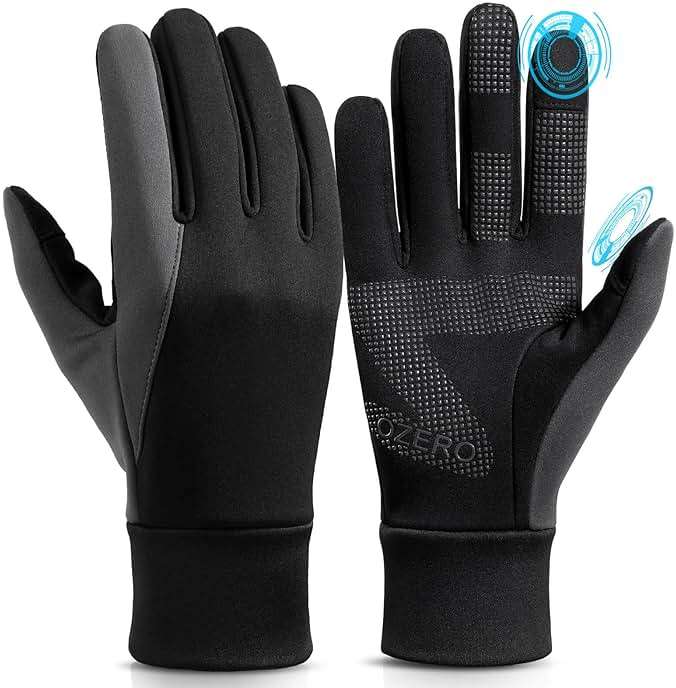 OZERO Winter Touchscreen Gloves for Men: Warm Running Gloves Windproof Water Resistant - Lightweight Thermal Glove for Hiking Cycling Driving - Image 1