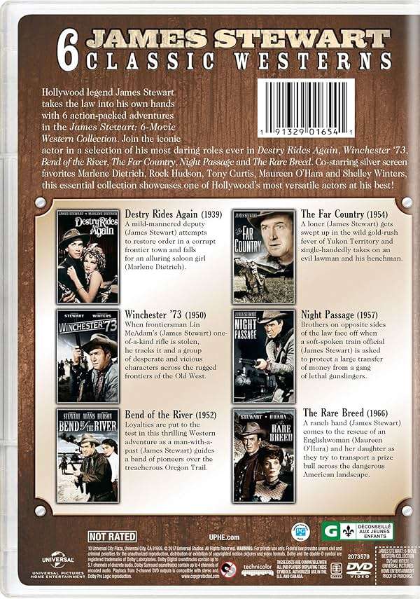 James Stewart: 6-Movie Western Collection [DVD] - Image 2