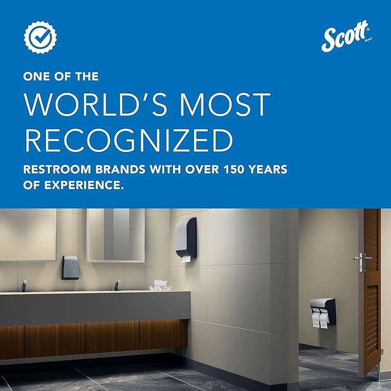 Scott Professional High Capacity Coreless Standard Roll Toilet Paper Dispenser (44518), Black, Holds 4 Rolls, Wall Mounted, Commercial Grade (Qty 1) - Image 3