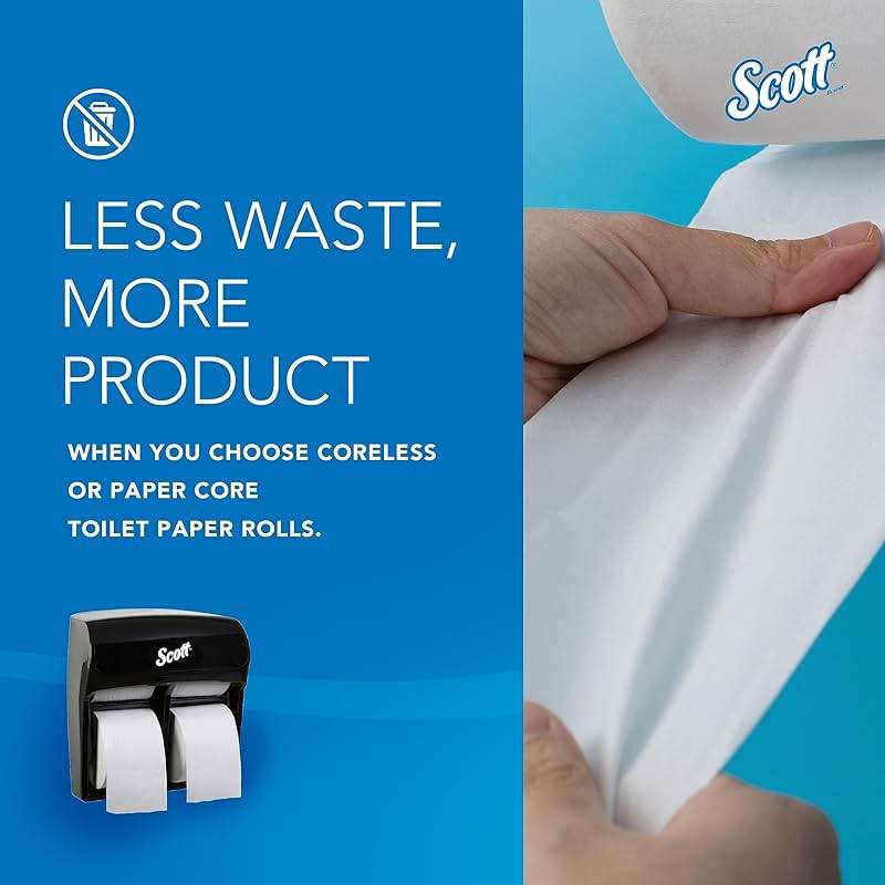 Scott Professional High Capacity Coreless Standard Roll Toilet Paper Dispenser (44518), Black, Holds 4 Rolls, Wall Mounted, Commercial Grade (Qty 1) - Image 5