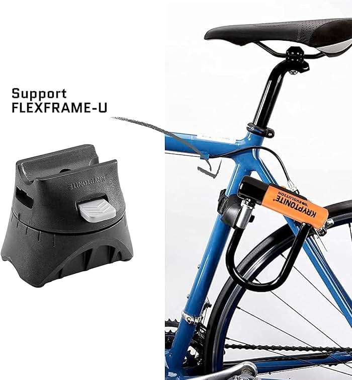 Kryptonite Evolution Mini-7 Bike U-Lock with 4 ft Security Cable - 7mm Max - Performance Steel Shackle with Double Deadbolt, Includes 3 Keys, Convenient Carry Bracket - Compact High-Security Bike Lock - Image 6