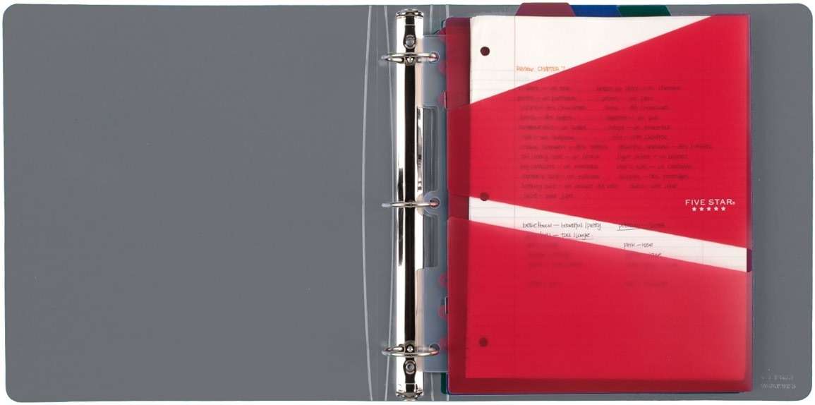 Five Star 2-Pocket Dividers, Tabbed, Colors Will Vary, 3 Pack (81210) - Image 3