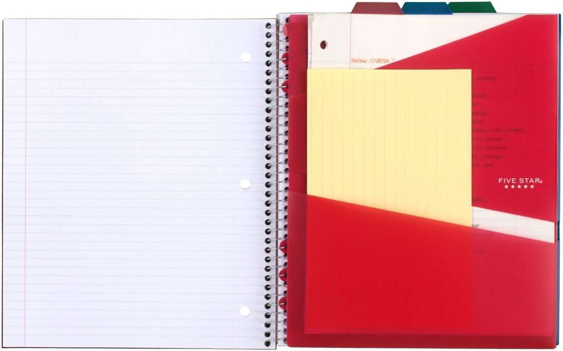 Five Star 2-Pocket Dividers, Tabbed, Colors Will Vary, 3 Pack (81210) - Image 6