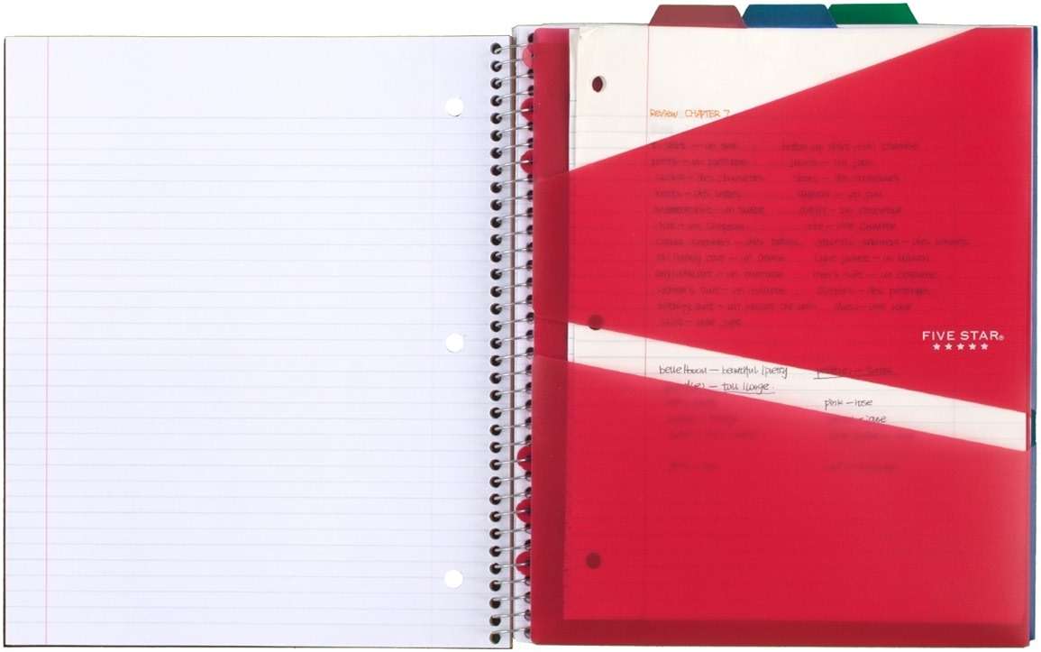 Five Star 2-Pocket Dividers, Tabbed, Colors Will Vary, 3 Pack (81210) - Image 7