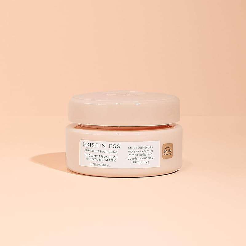 Kristin Ess Hydrating Deep Conditioner Protein Hair Mask - Shea Butter + Coconut Oil Hair Treatment for Dry Damaged Hair - Deep Conditioning, Strengthening, Softening, Anti-Frizz - Pear + Amber Scent - Image 8