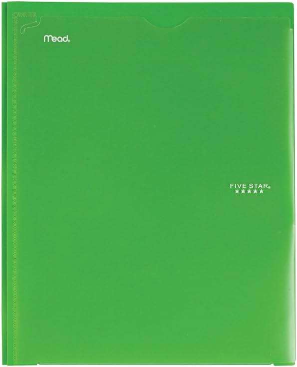 Five Star 2 Pocket Folder with Prong Fasteners, Folder with Pockets, Customizable Cover, Plastic, Color Selected for You, 1 Count (34136) - Image 2