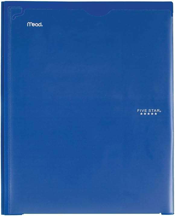 Five Star 2 Pocket Folder with Prong Fasteners, Folder with Pockets, Customizable Cover, Plastic, Color Selected for You, 1 Count (34136) - Image 5