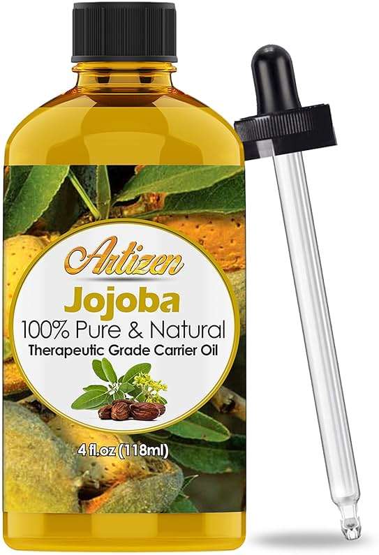 Artizen 100% Pure Jojoba Oil (Huge 4OZ Bottle) All-Natural Jojoba Oil - Cold Pressed - Perfect Moisturizer for Hair, Skin, Face, and Hair - Image 1