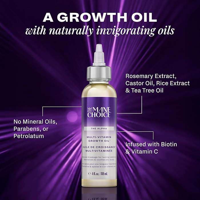 The Mane Choice Alpha Multi-Vitamin Scalp Hair Growth Oil, 4 Fl Oz, 1 Pack, Nourishing Scalp Oil with Biotin, Vitamin C, Rosemary, Rice Extract, Jojoba, Tea Tree & Castor Oil, Lightweight & Non-Greasy - Image 4