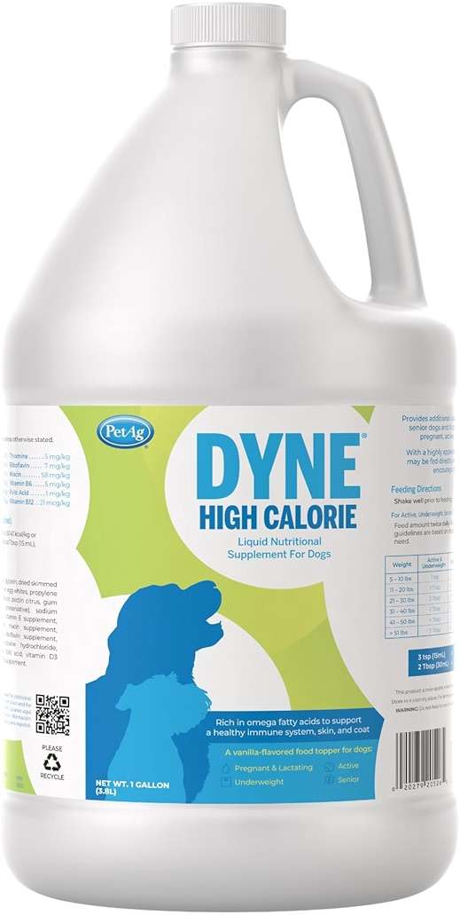 PetAg Dyne High Calorie Liquid Nutritional Supplement for Dogs & Puppies 8 Weeks and Older - 1 Gallon - Supports Performance and Endurance - Sweet Vanilla Flavor - Image 1