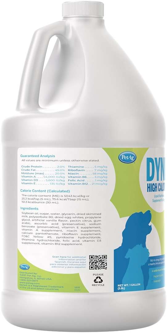 PetAg Dyne High Calorie Liquid Nutritional Supplement for Dogs & Puppies 8 Weeks and Older - 1 Gallon - Supports Performance and Endurance - Sweet Vanilla Flavor - Image 7