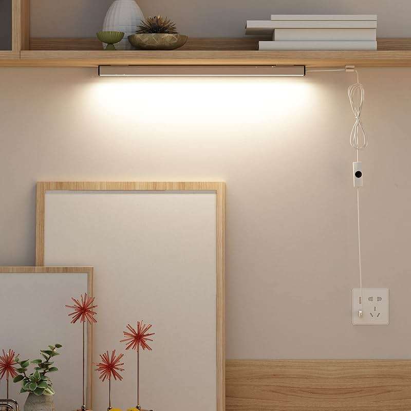 ASOKO Under Cabinet Led Lighting, 12 Inch Light Strip Bar, Daylight White 5000K Dimmable Plug in USB Light, Small Thin Led Under Counter Lighting for Kitchen/Room/Shelf/Desk/Display Case - Image 6