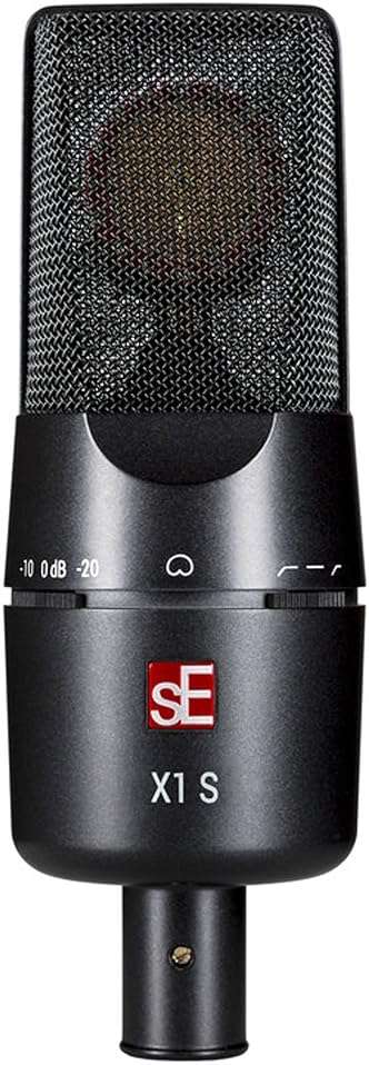 SE ELECTRONICS X1 S Large Diaphragm Condenser Microphone with 80/160 Hz Filters & -10/-20 dB Pads - XLR Condenser Mic for Singing, Vocals & Instruments - Professional Studio Microphone for Recording - Image 1
