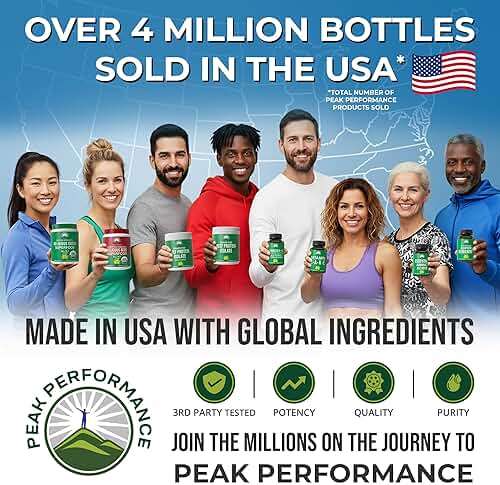 Peak Performance Organic Greens Superfood Powder. Best Tasting Super Greens Powder with 25+ Organic Ingredients for Max Energy and Athletic Performance. Vegan Keto Green Juice Daily Drink - Image 3