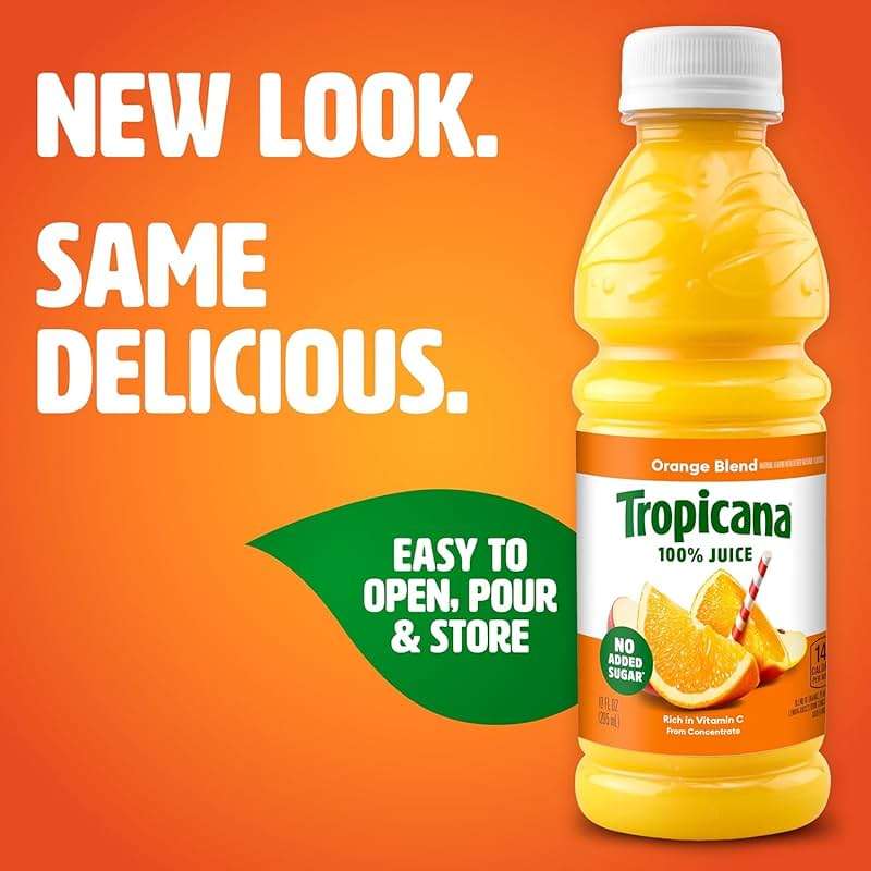 Tropicana 100% Juice 3-flavor Classic Variety Pack,10 Fl Oz (Pack of 24) - Image 2