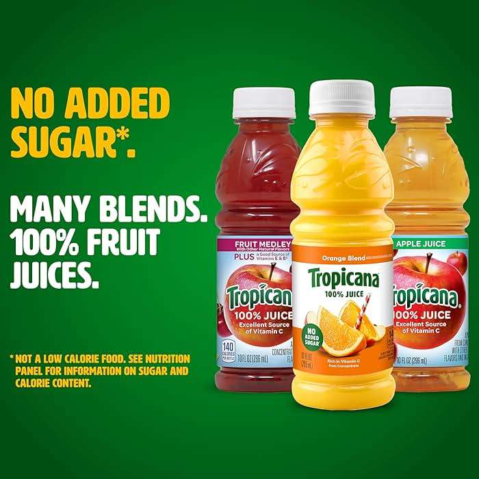 Tropicana 100% Juice 3-flavor Classic Variety Pack,10 Fl Oz (Pack of 24) - Image 3
