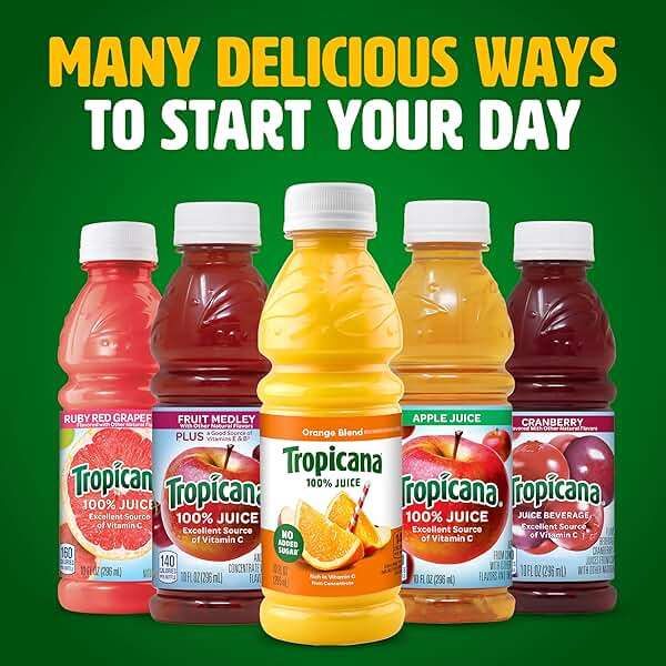 Tropicana 100% Juice 3-flavor Classic Variety Pack,10 Fl Oz (Pack of 24) - Image 7