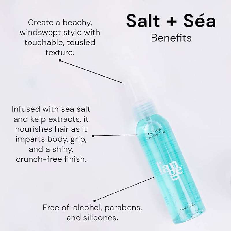 L'ANGE HAIR Sea Salt Texturizing Spray For Effortless Beachy Waves & Volume | Mineral-infused Sea Salt Hair Spray For Touchable Hold & Long-lasting Shine - Image 2