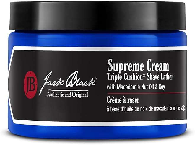 Jack Black Supreme Cream Triple Cushion Shave Lather - Shaving Cream Mens, Shave Cream for Men, Jack Black Shaving Cream for Men, Shaving Lather, Mens Shaving Cream, Jack Black Shave Cream - Image 1
