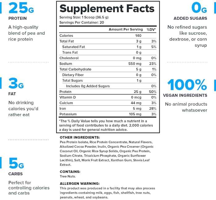 LEGION Plant+ Vegan Protein Powder, Chocolate - Rice and Pea, Plant Based Protein Blend. Gluten Free, GMO Free, Naturally Sweetened and Flavored, 20 Servings, (Chocolate) - Image 2