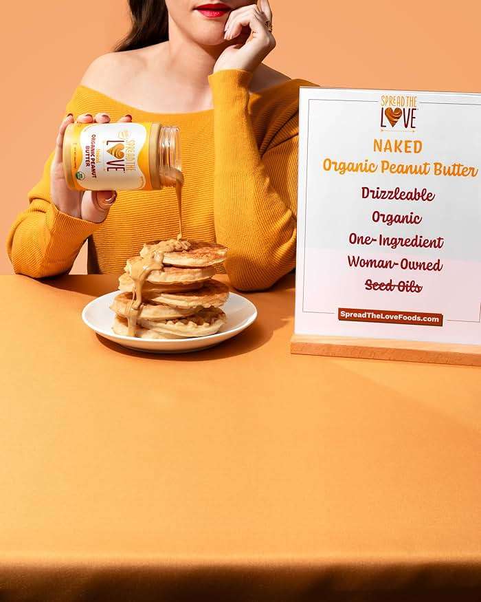 Spread The Love NAKED Organic Peanut Butter, 16 Ounce (Organic, All Natural, Vegan, Gluten-free, Creamy, Dry-Roasted, No added salt, No added sugar, No palm oil) (1-Pack) - Image 7