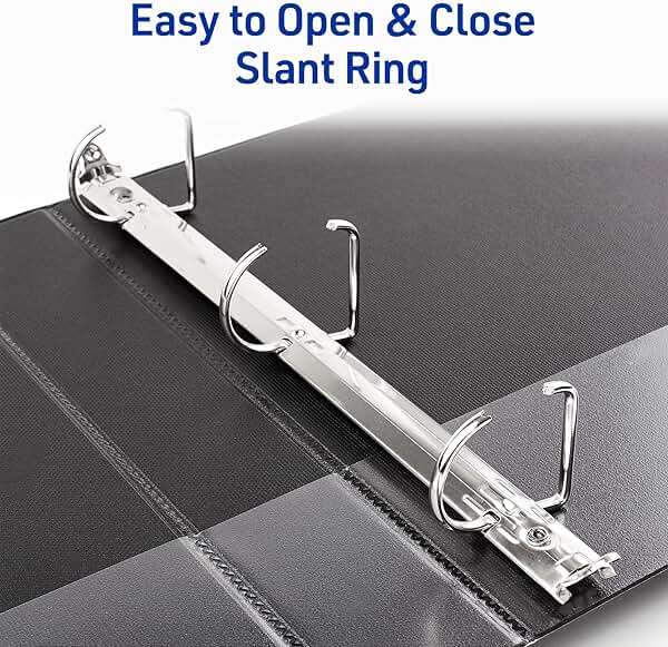 Avery Durable View 3 Ring Binders for Home, School Supplies, Office, or Organization Needs, 1.5" Slant Ring, 12 Pack White Binders (17022) - Image 3