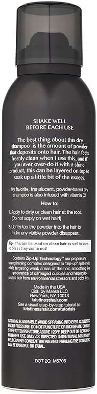 Kristin Ess Volumizing Vitamin C Dry Shampoo Spray for Oily Hair + Frizz - Oil Absorbing Style Extender with Minimal Residue - Powder Spray - Sulfate Free + Vegan + Color Safe - Fresh Pear Fragrance - Image 2