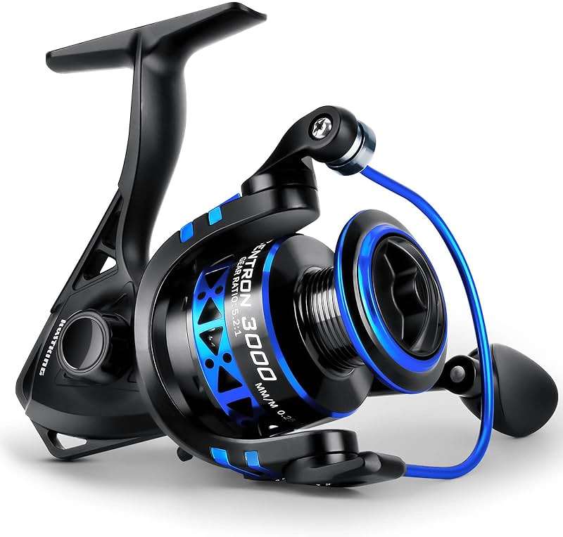 KastKing Centron & Centron Lite Spinning Reels, Size 500 is Perfect for Ice Fishing, Up to 17.5 Max Drag, 5.2:1 Gear Ratio, Ultra Smooth Powerful, CNC Aluminum Spool, 9+1 BB Light Weight - Image 1